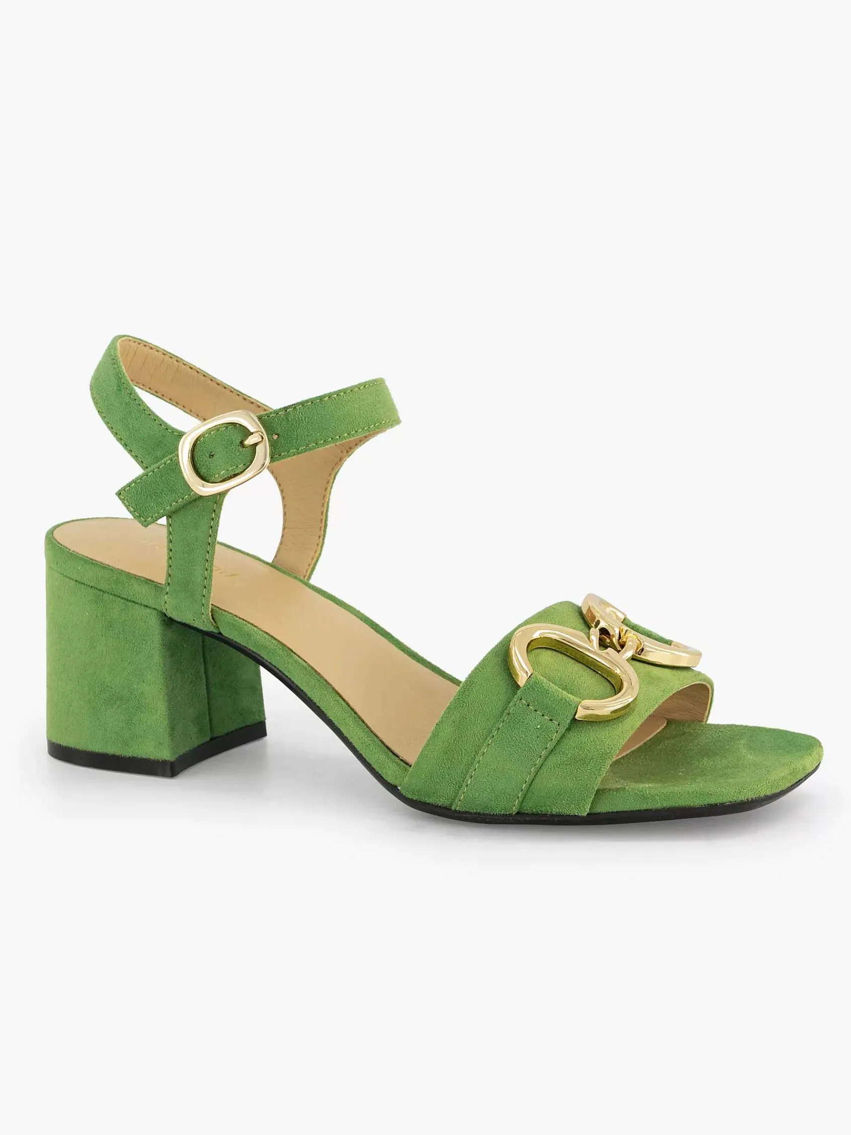 Sandalen|Graceland Groene Sandalette Sierketting