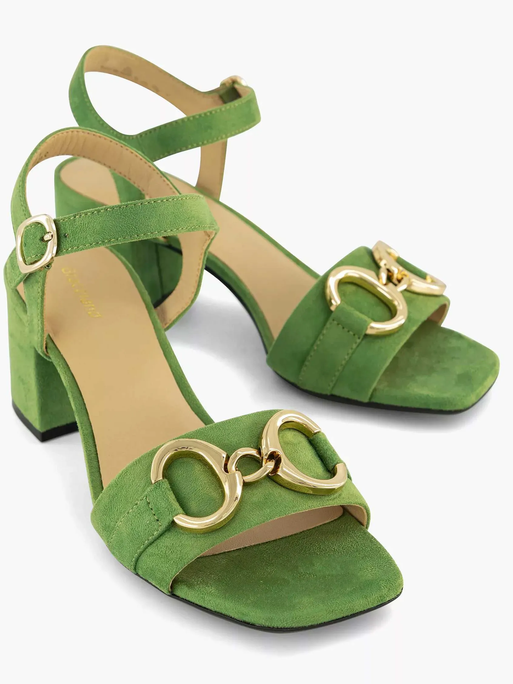 Sandalen|Graceland Groene Sandalette Sierketting