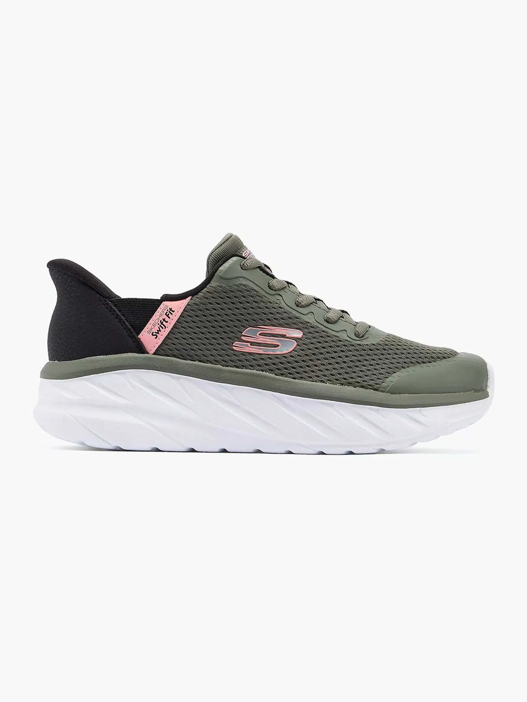 Sneakers|Skechers Groene Sneaker Swift Fit - Hands Free Premium Cushioning