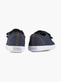 Babyschoenen|Vty Jeansblauwe Gymschoen Klittenband