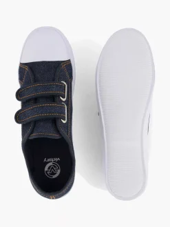 Babyschoenen|Vty Jeansblauwe Gymschoen Klittenband