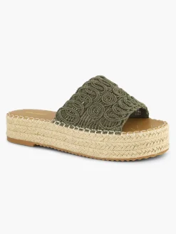 Slippers|Graceland Khaki Platform Slipper