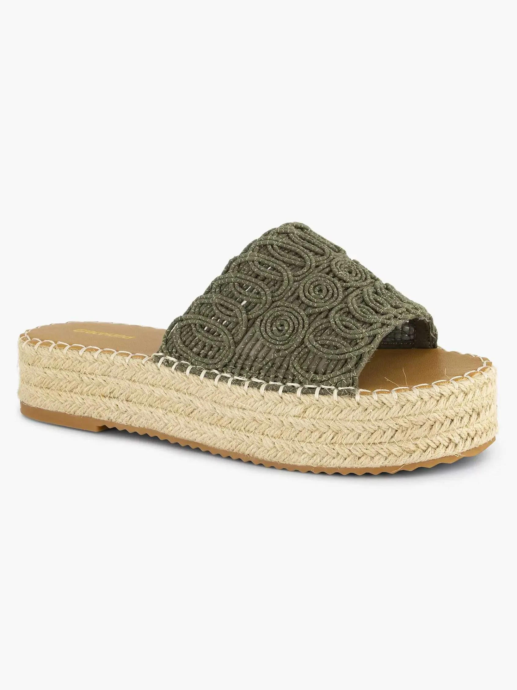 Slippers|Graceland Khaki Platform Slipper