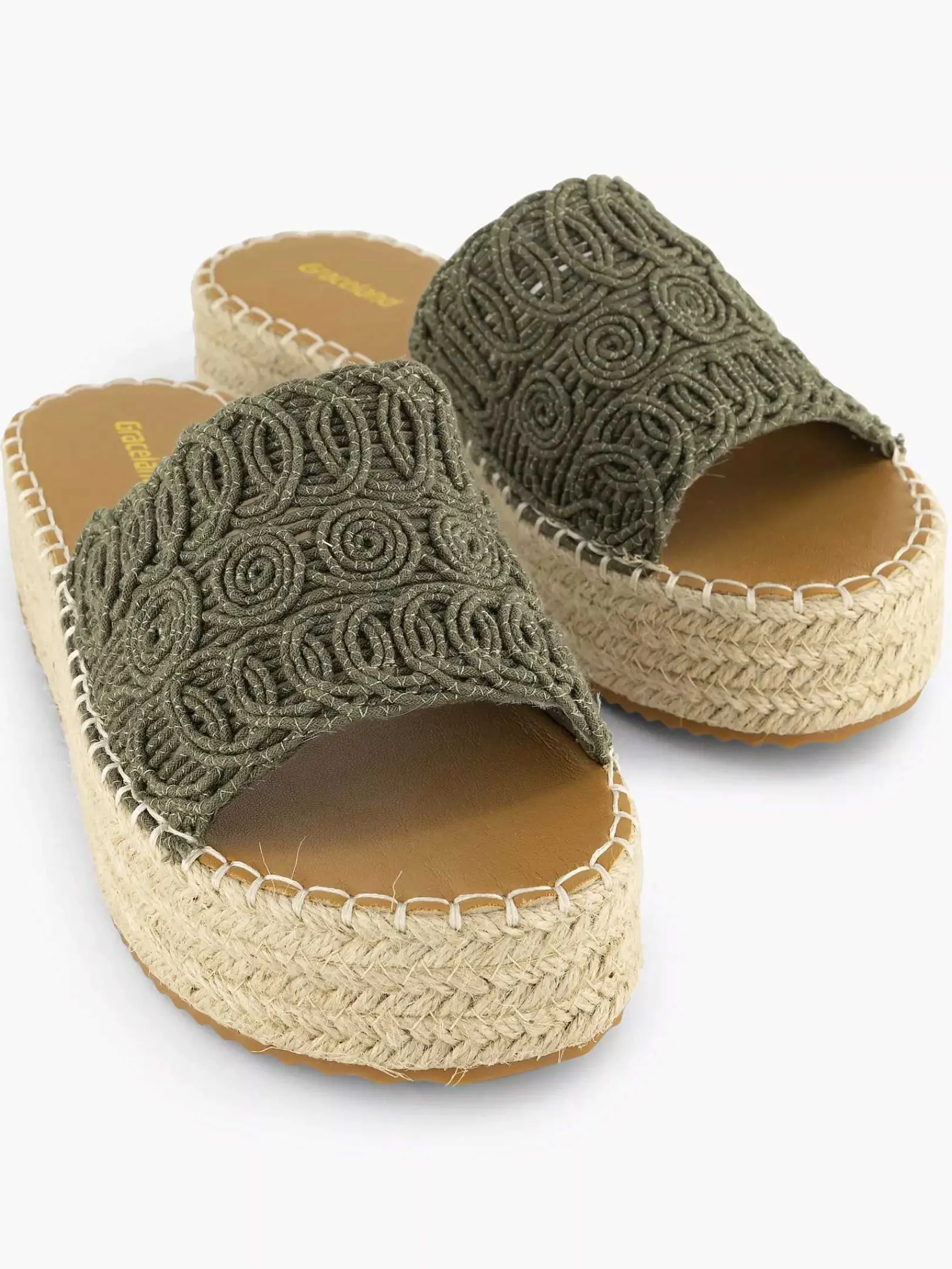 Slippers|Graceland Khaki Platform Slipper