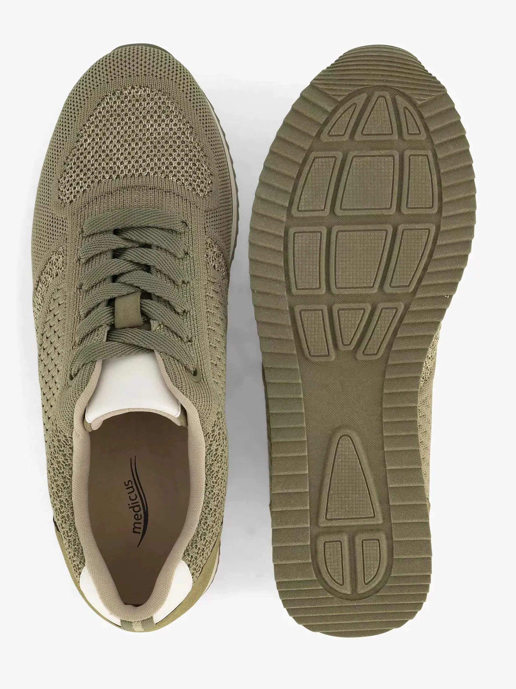 Comfort Schoenen|Medicus Khaki Sneaker