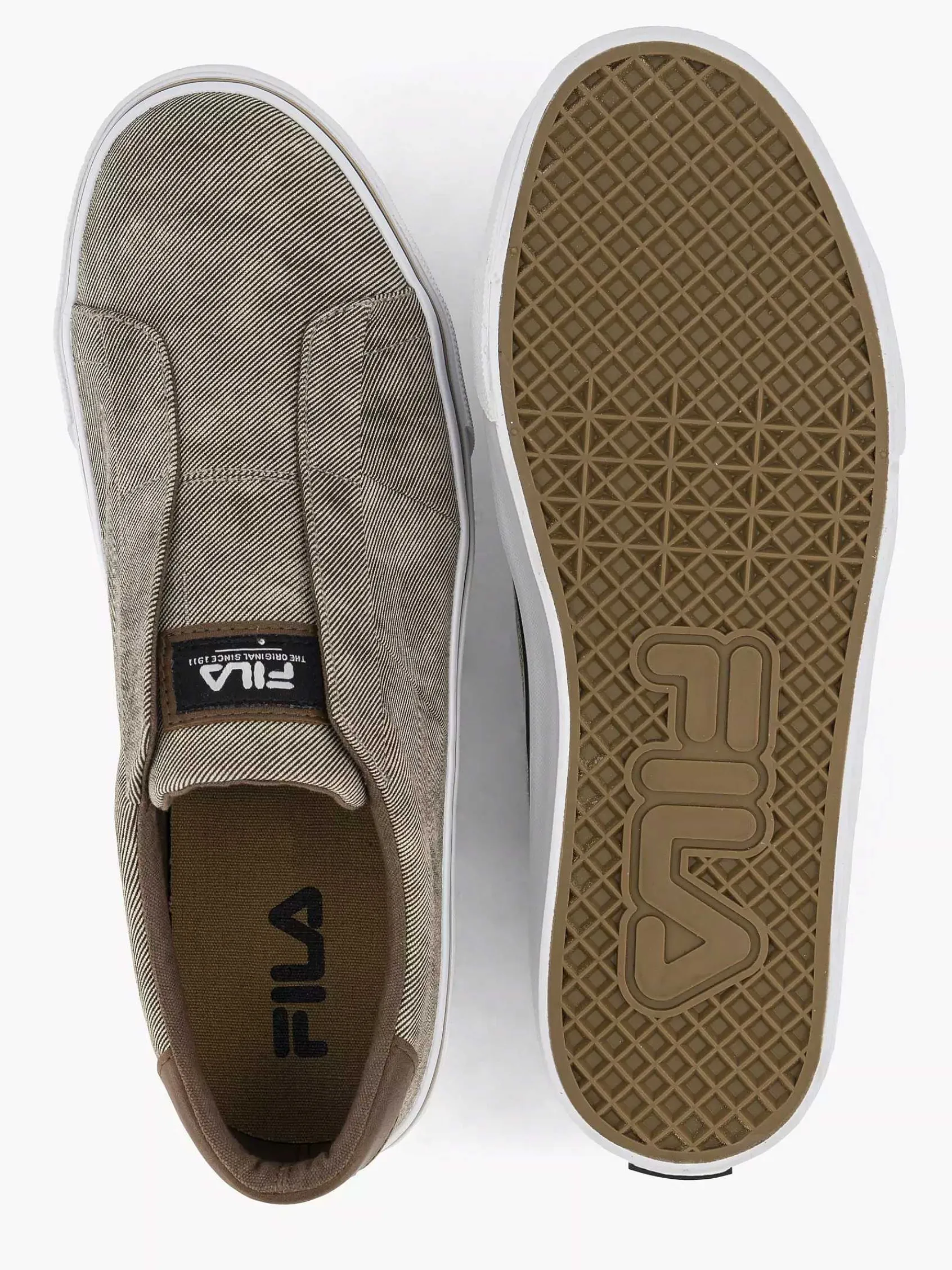 Instappers|FILA Licht Beige Canvas Instapper