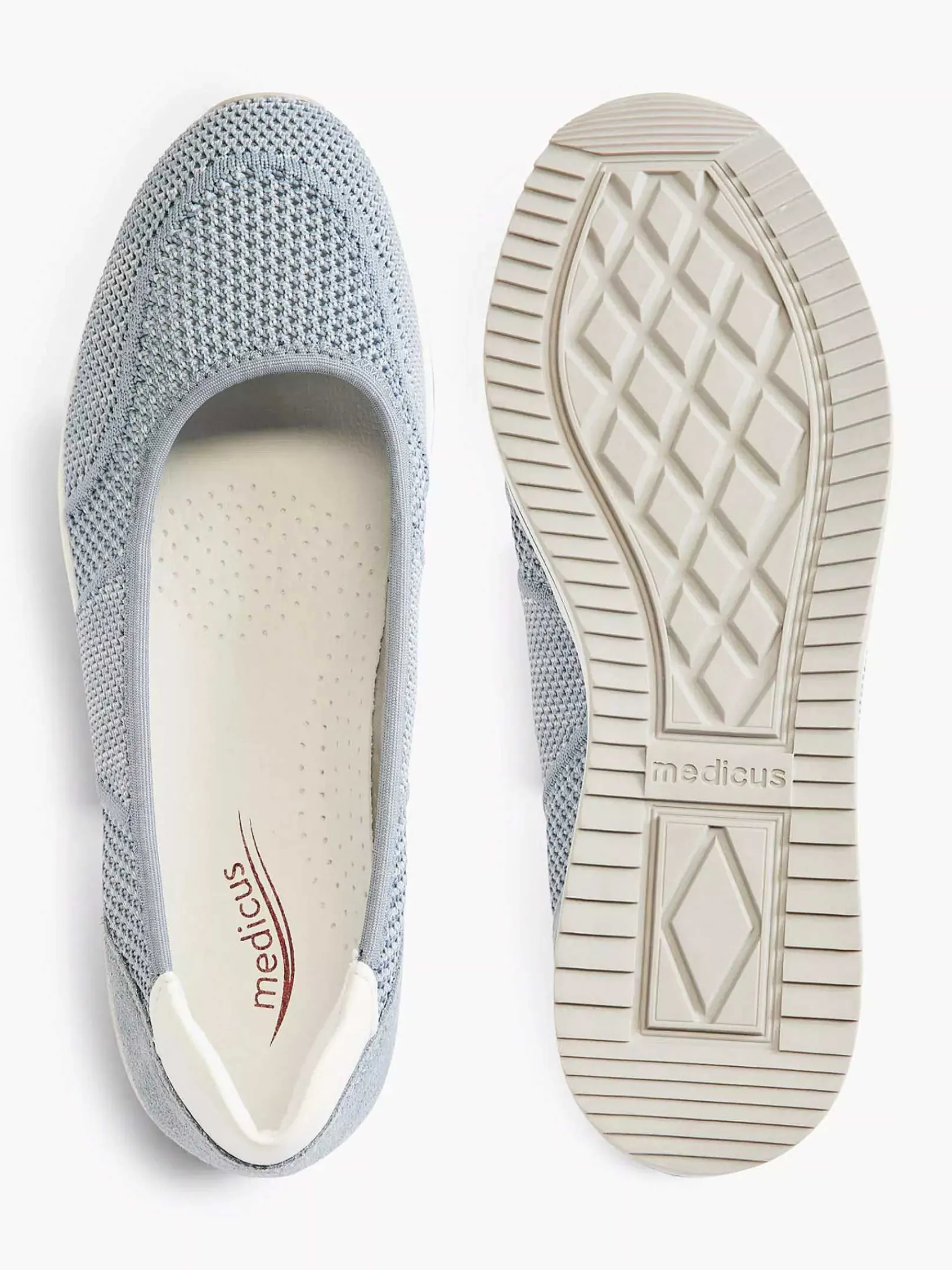Comfort Schoenen|Medicus Lichtblauwe Comfort Instapper