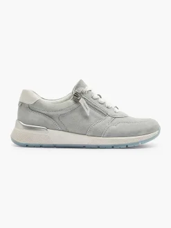 Comfort Schoenen|Medicus Lichtblauwe Leren Sneaker