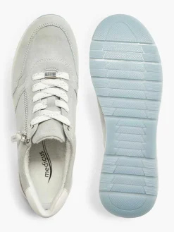 Comfort Schoenen|Medicus Lichtblauwe Leren Sneaker