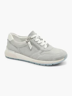 Comfort Schoenen|Medicus Lichtblauwe Leren Sneaker