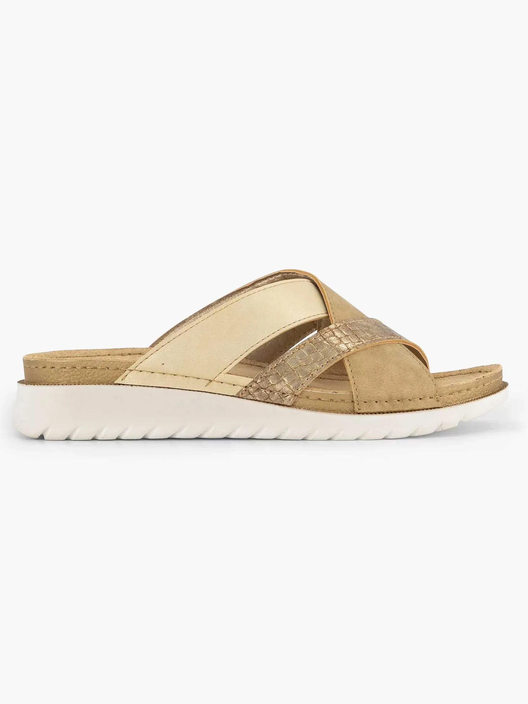 Comfort Schoenen|Easy Street Lichtbruine Comfort Slipper