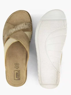 Comfort Schoenen|Easy Street Lichtbruine Comfort Slipper