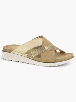 Comfort Schoenen|Easy Street Lichtbruine Comfort Slipper