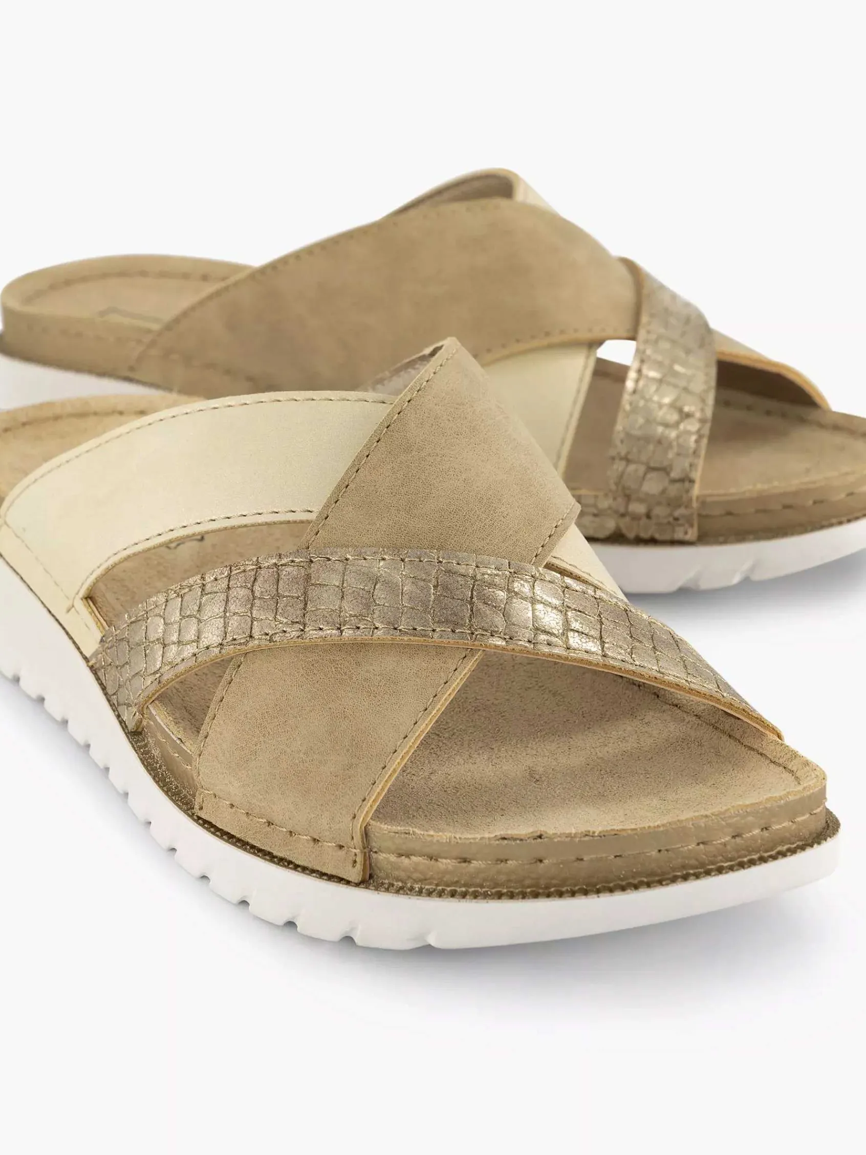Comfort Schoenen|Easy Street Lichtbruine Comfort Slipper
