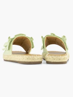 Slippers|Graceland Lichtgroene Slipper Roesjes