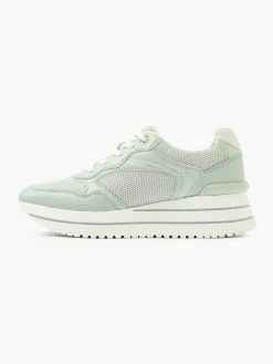 Sneakers|Graceland Lichtgroene Sneaker Platform