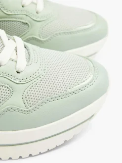 Sneakers|Graceland Lichtgroene Sneaker Platform