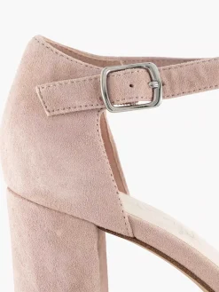 Sandalen|5th Avenue Lichtroze Suede Sandalette
