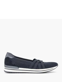 Comfort Schoenen|Medicus Marineblauwe Comfort Instapper