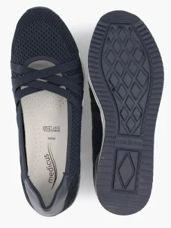 Comfort Schoenen|Medicus Marineblauwe Comfort Instapper