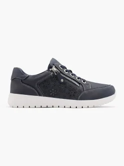 Comfort Schoenen|Easy Street Marineblauwe Comfort Sneaker