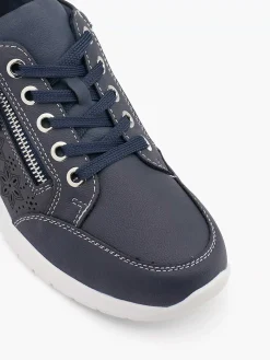 Comfort Schoenen|Easy Street Marineblauwe Comfort Sneaker
