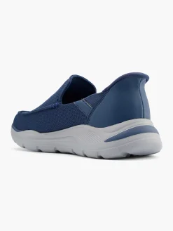 Instappers|Skechers Marineblauwe Instapper Memory Foam