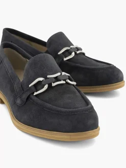 Comfort Schoenen|Medicus Marineblauwe Leren Instapper