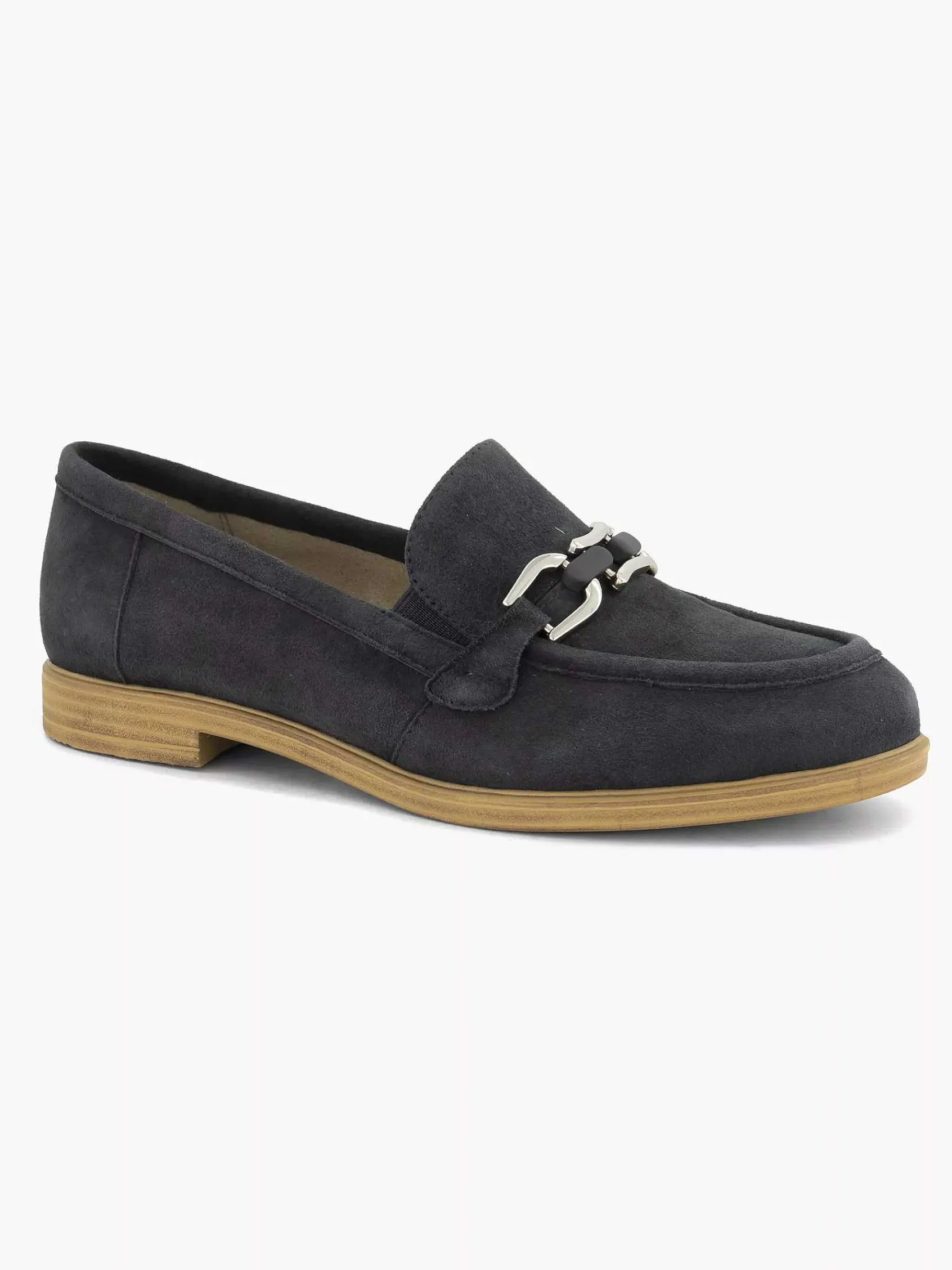 Comfort Schoenen|Medicus Marineblauwe Leren Instapper