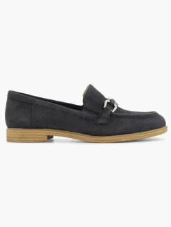 Comfort Schoenen|Medicus Marineblauwe Leren Instapper