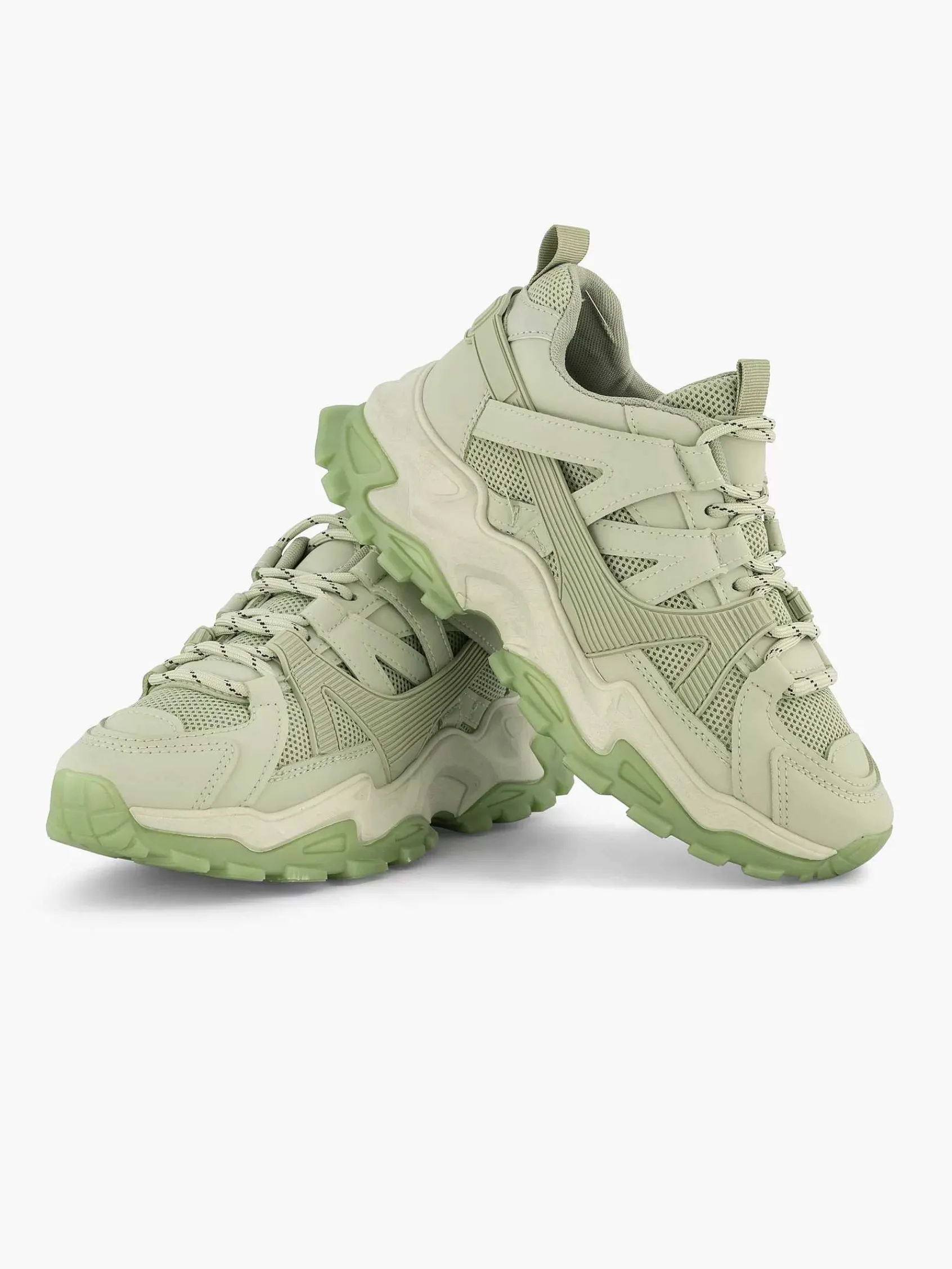 Sneakers|Oxmox Mintgroene Chunky Sneaker