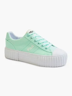 Sneakers|FILA Mintkleurige Canvas Sneaker Platform