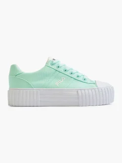 Sneakers|FILA Mintkleurige Canvas Sneaker Platform