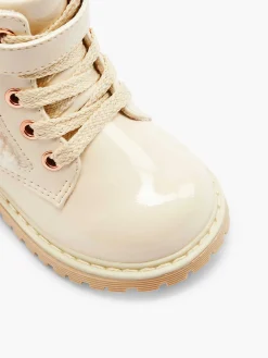 Jongensschoenen|Graceland Off White Veterboot Teddy