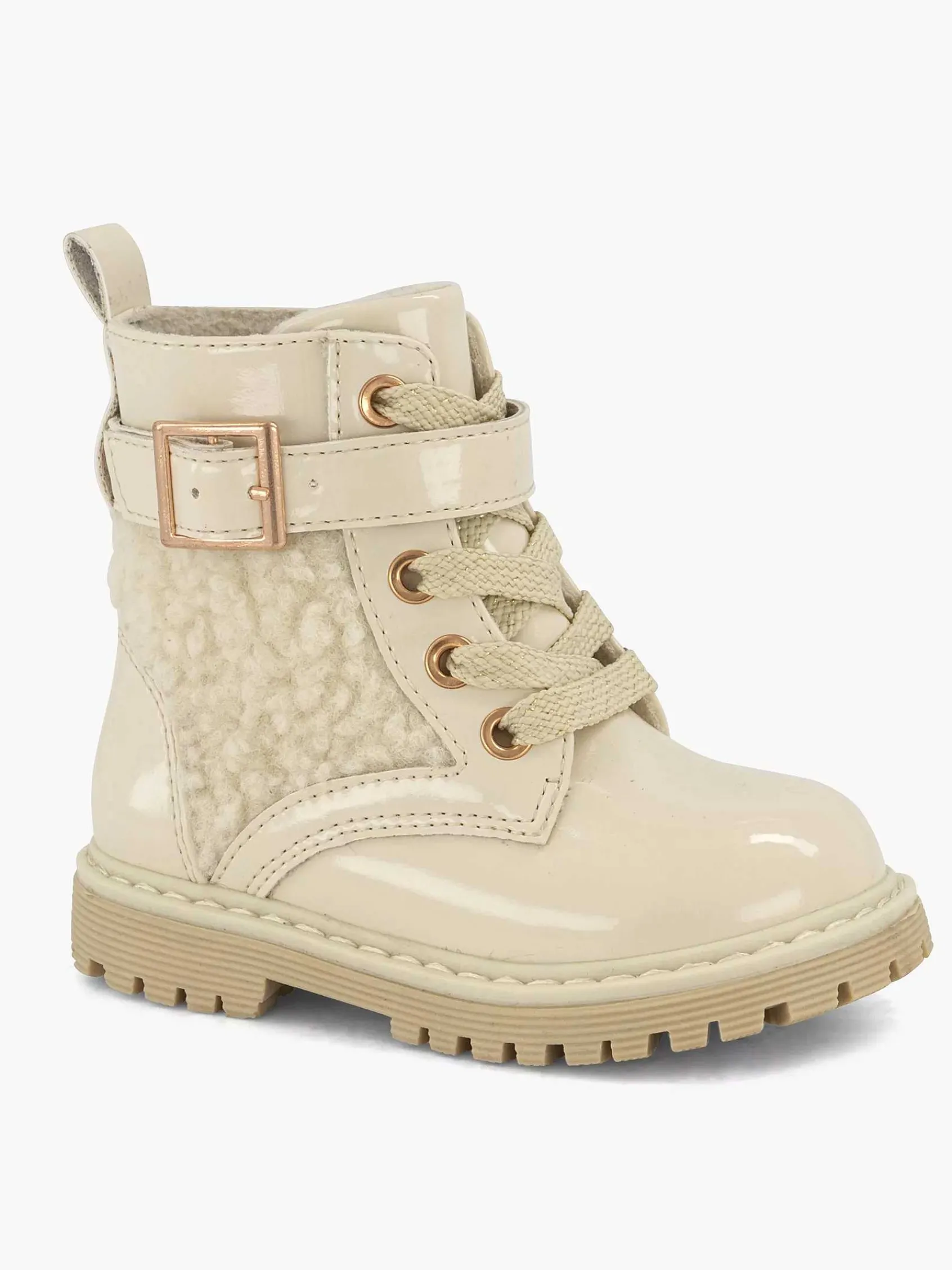 Jongensschoenen|Graceland Off White Veterboot Teddy