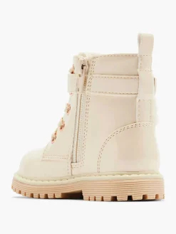 Jongensschoenen|Graceland Off White Veterboot Teddy