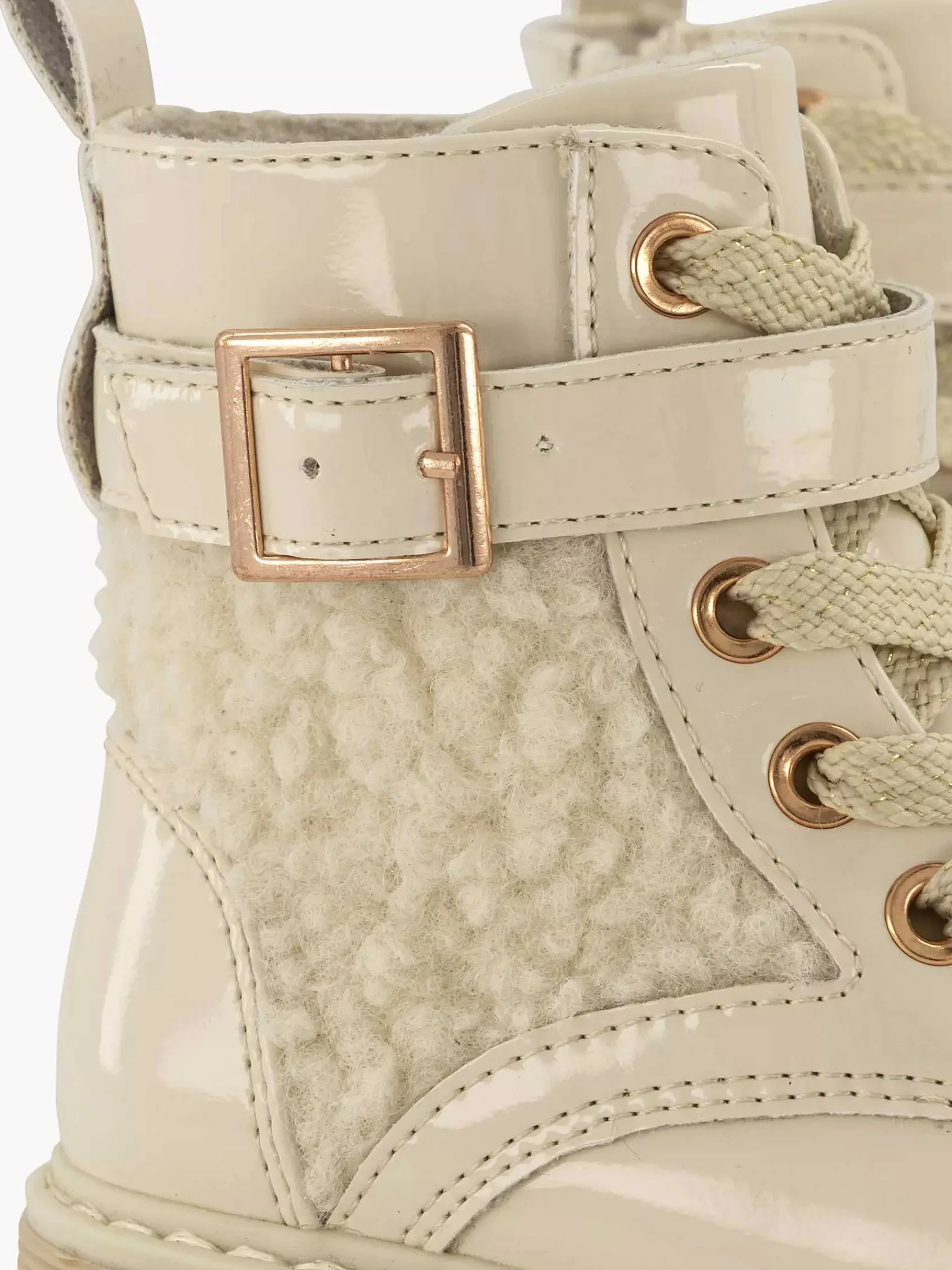 Jongensschoenen|Graceland Off White Veterboot Teddy