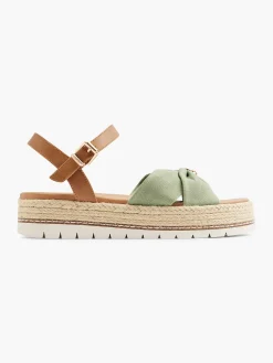 Sandalen|Esprit Olijf Platform Sandaal