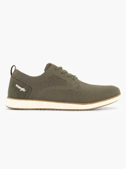 Geklede Schoenen|Wrangler Olijf Veterschoen
