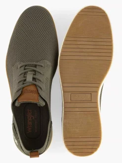 Geklede Schoenen|Wrangler Olijf Veterschoen