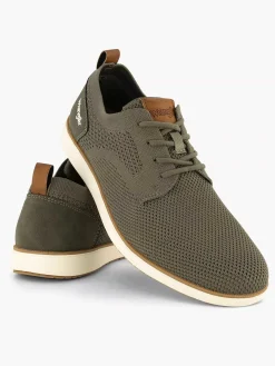 Geklede Schoenen|Wrangler Olijf Veterschoen