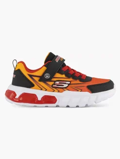 Jongensschoenen|Skechers Oranje Sneaker Lichtjes