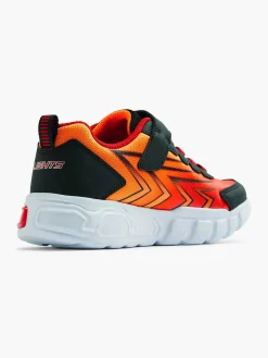 Jongensschoenen|Skechers Oranje Sneaker Lichtjes