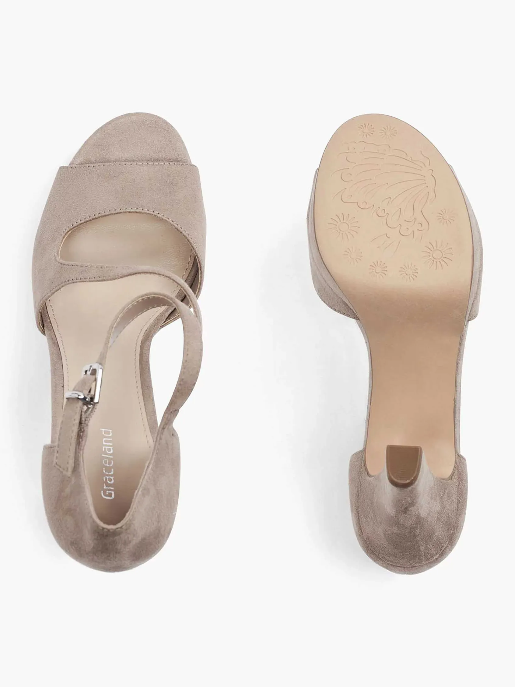 Hoge Hakken|Graceland Oud Roze Sandalette