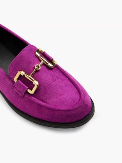 Instappers|Graceland Paarse Loafer Sierketting