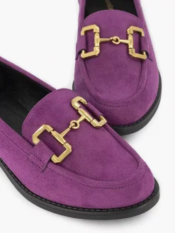 Instappers|Graceland Paarse Loafer Sierketting