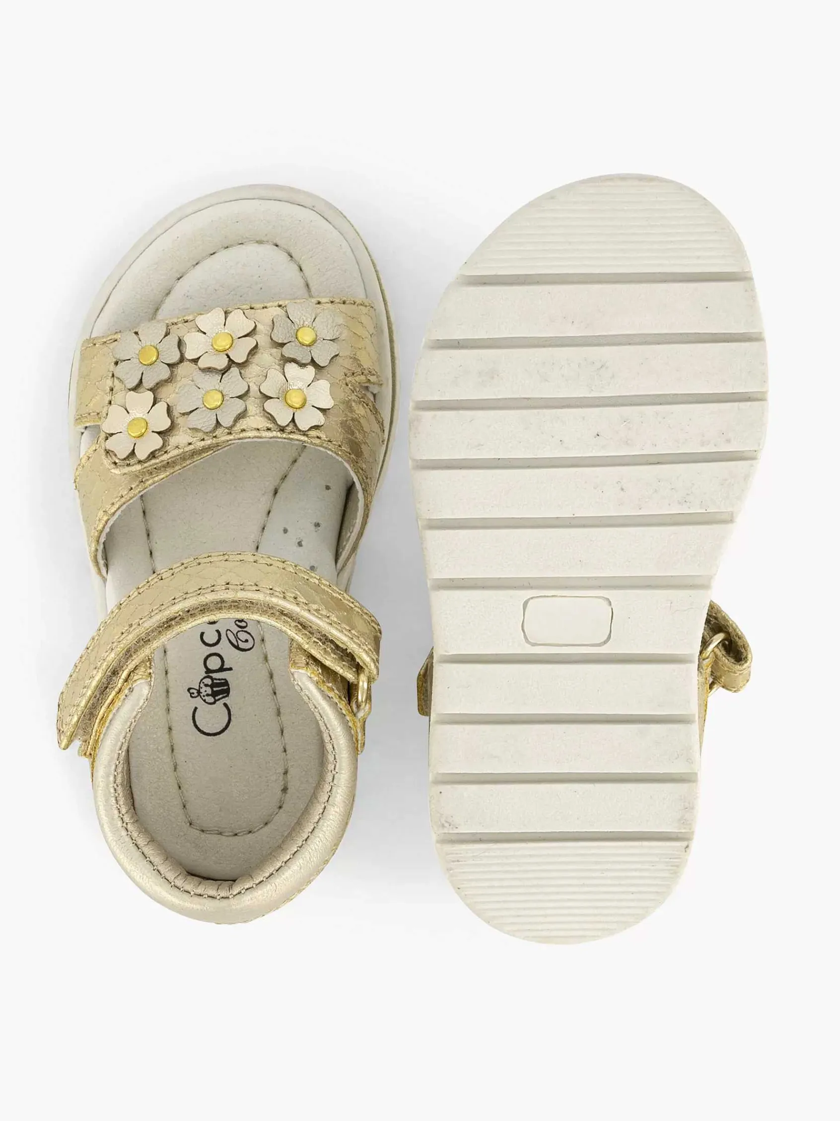 Jongensschoenen|Cupcake Couture Platina Sandaal Bloemen