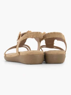 Comfort Schoenen|Easy Street Rosegouden Comfort Sandaal Steentjes