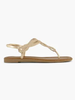 Sandalen|Graceland Rosegouden Sandaal