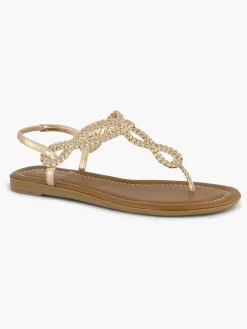 Sandalen|Graceland Rosegouden Sandaal